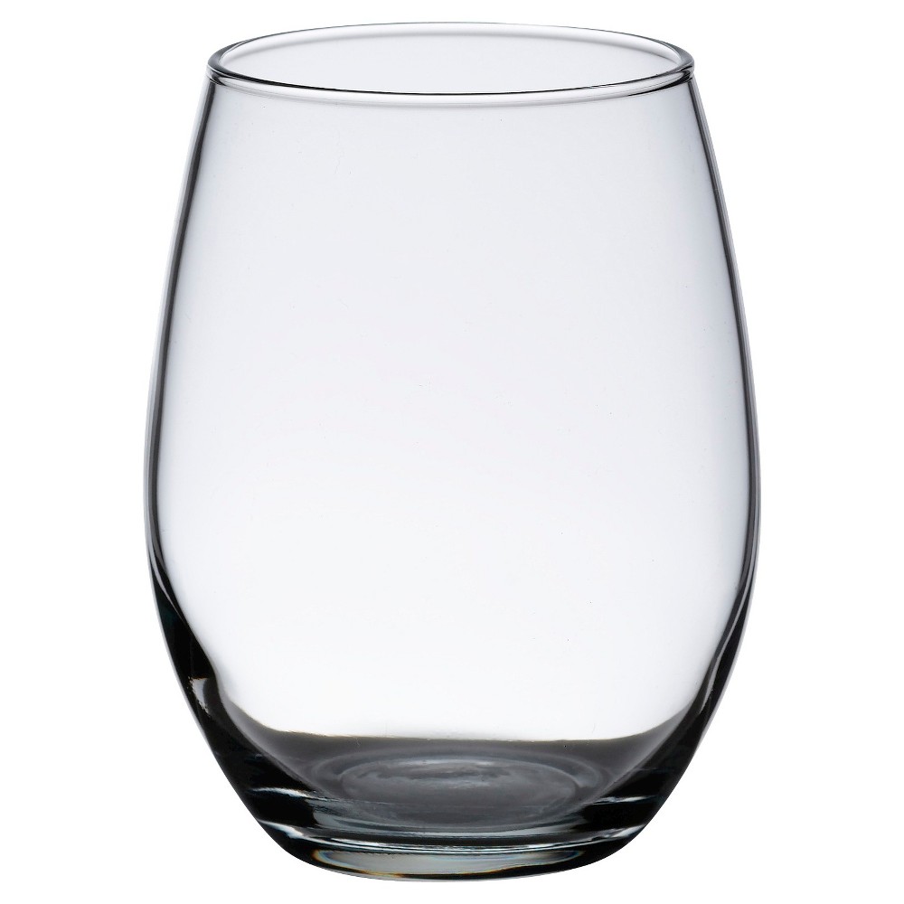 Single Stemless Wine Glass, Clear
