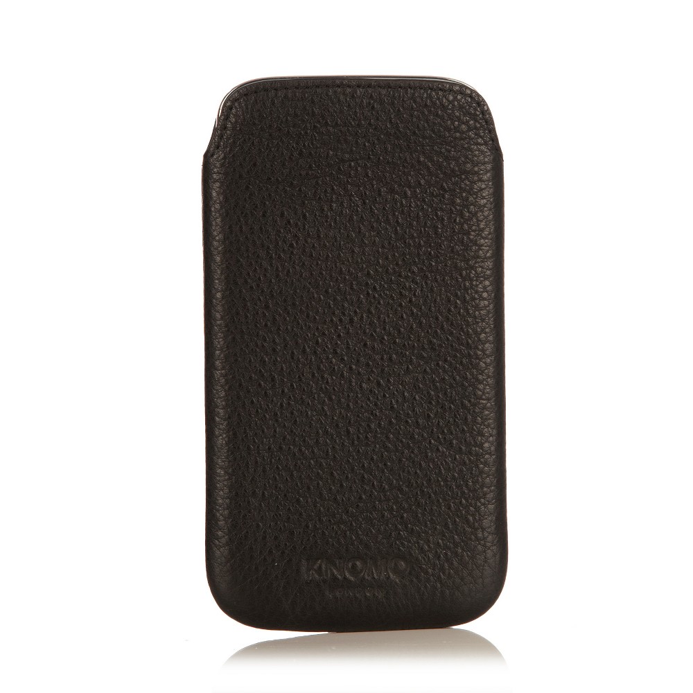 Knomo Luggage Leather Slim Cell Phone Case for Samsung Galaxy S4 - Black (8121836)
