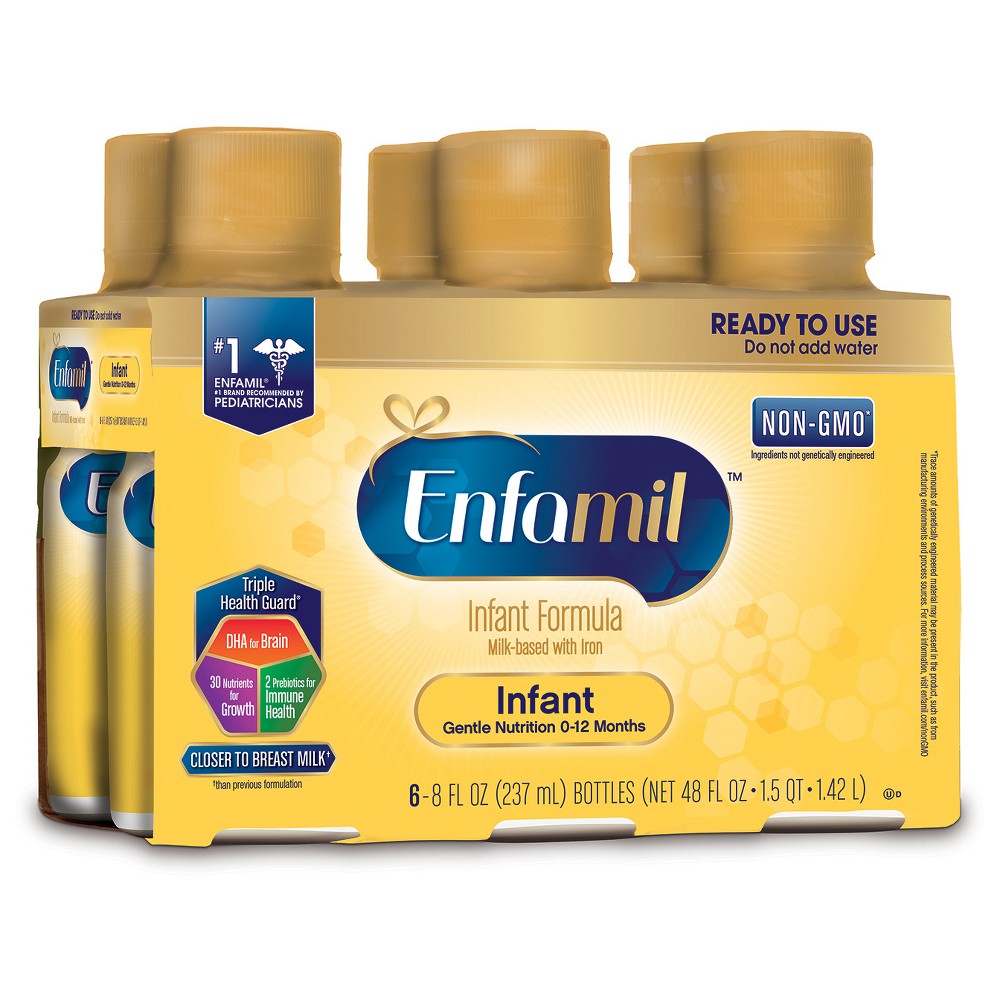 Enfamil 4pk Non-Gmo Ready-to-Use Infant Formula - 8oz Bottles