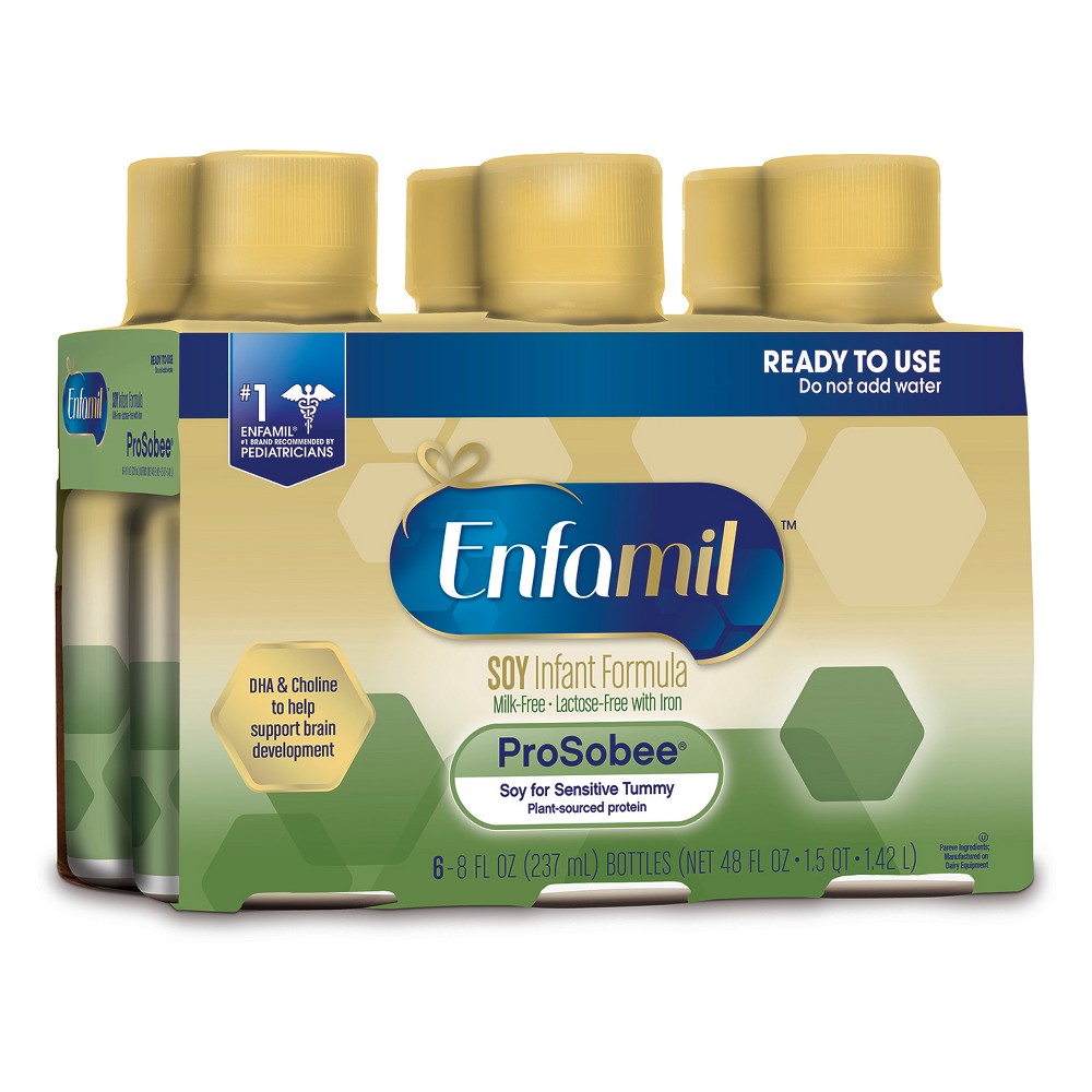 Enfamil 4pk ProSobee Ready-to-Use Soy Infant Formula - 8oz Bottles