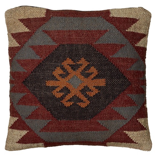 Rust/Brown Southwestern Stripe Throw Pillow 18