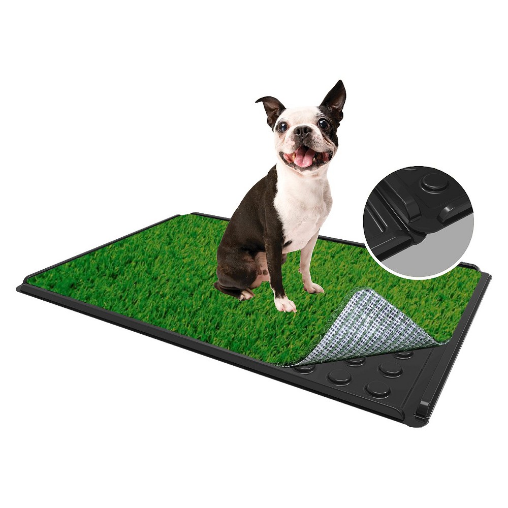 PoochPad Classic Indoor Turf Dog Potty - Black (16" x 24")