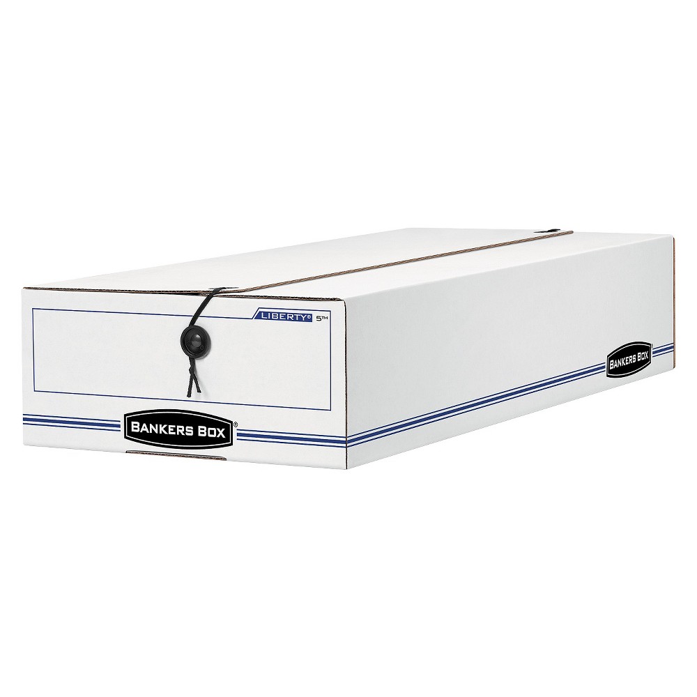 UPC 077511000027 product image for Bankers Box Liberty Check/Deposit Slip Storage Box - White/Blue | upcitemdb.com