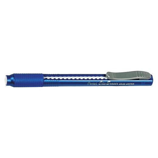 Pentel® Clic Grip Eraser, Blue Target