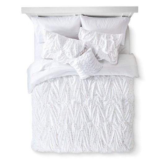 White & Gold Metallic Dot Bed in a Bag (Full) Xhilaration Target
