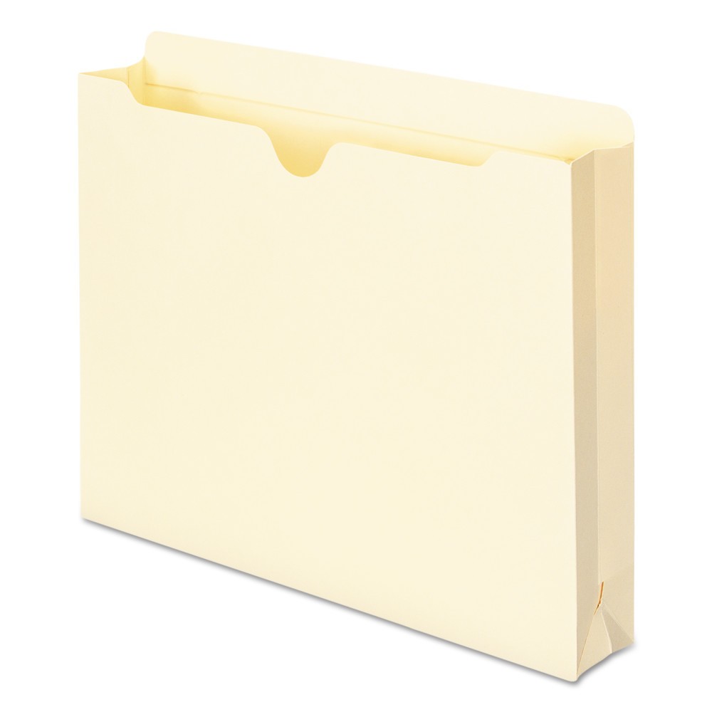 Smead 2-Ply Top File Jackets, 2 Accordion Expansion, Letter, 11 Point Manila, 50/Box, Ivory