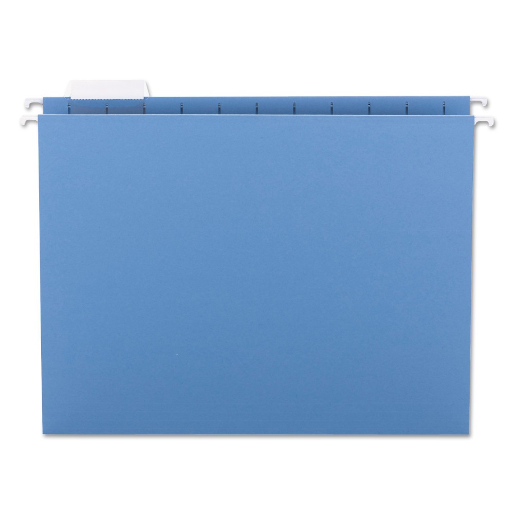 Smead Hanging File Folders, 1/5 Tab, 11 Point Stock, Letter, Blue, 25/Box