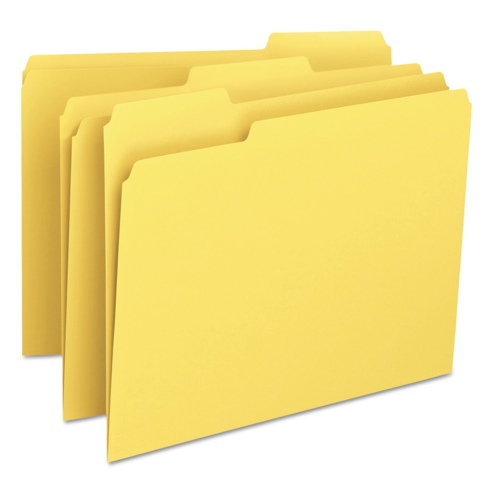 UPC 086486129435 product image for Smead File Folders - Yellow (100/Box) | upcitemdb.com