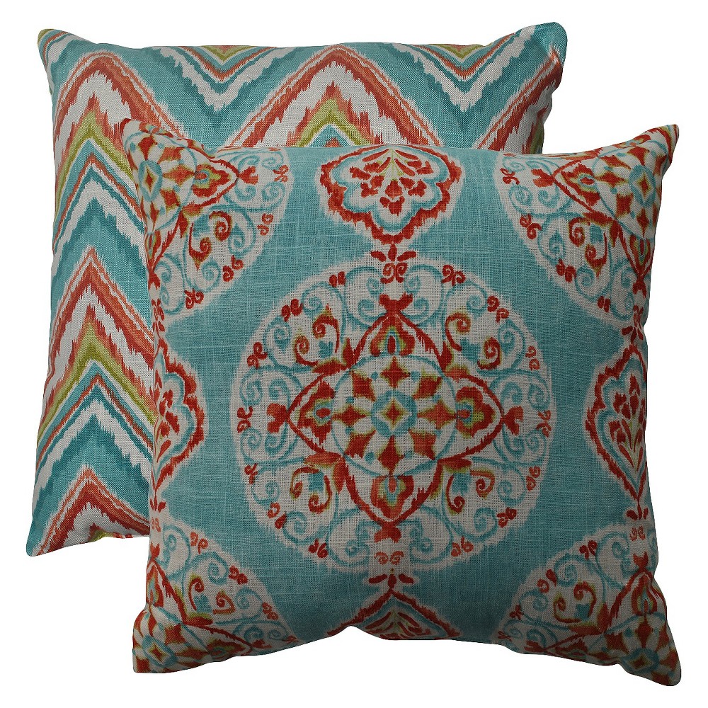 UPC 751379517209 product image for Pillow Perfect Mirage & Chevron Throw Pillow - Blue (16.5