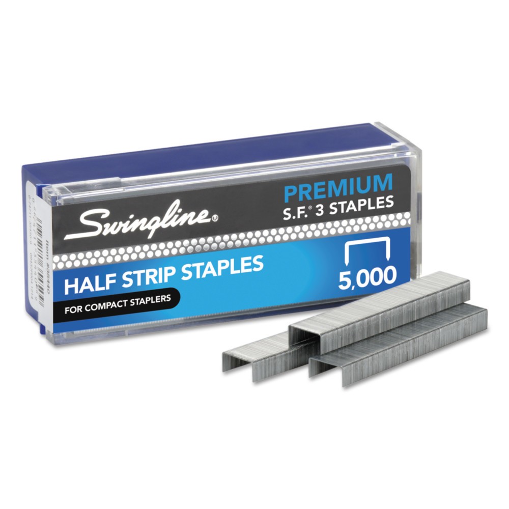 Swingline S.F. 3 Premium Chisel Point 105 Count Half Strip Staples, 5,000/Box, Silver