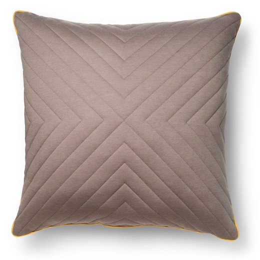 Earth Gray Oversized Quilted Throw Pillow (24
