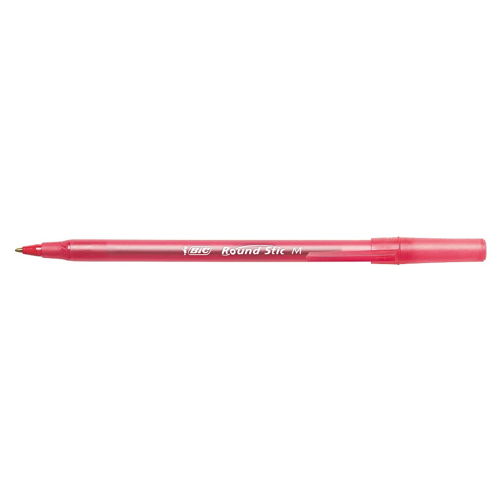 UPC 070330201187 product image for BIC Round Stic Ballpoint Stick Pen, Red Ink, Medium, Dozen | upcitemdb.com