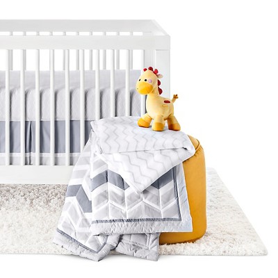 Circo 4pc Crib Bedding Set Gray Chevron Target Inventory