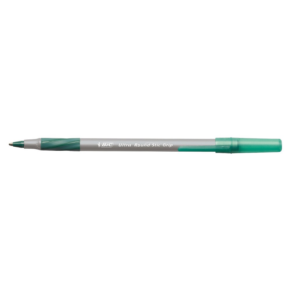 GTIN 070330138889 product image for BIC Round Stic Grip Xtra Comfort Ballpoint Pen, Green Ink, Medium, Dozen | upcitemdb.com