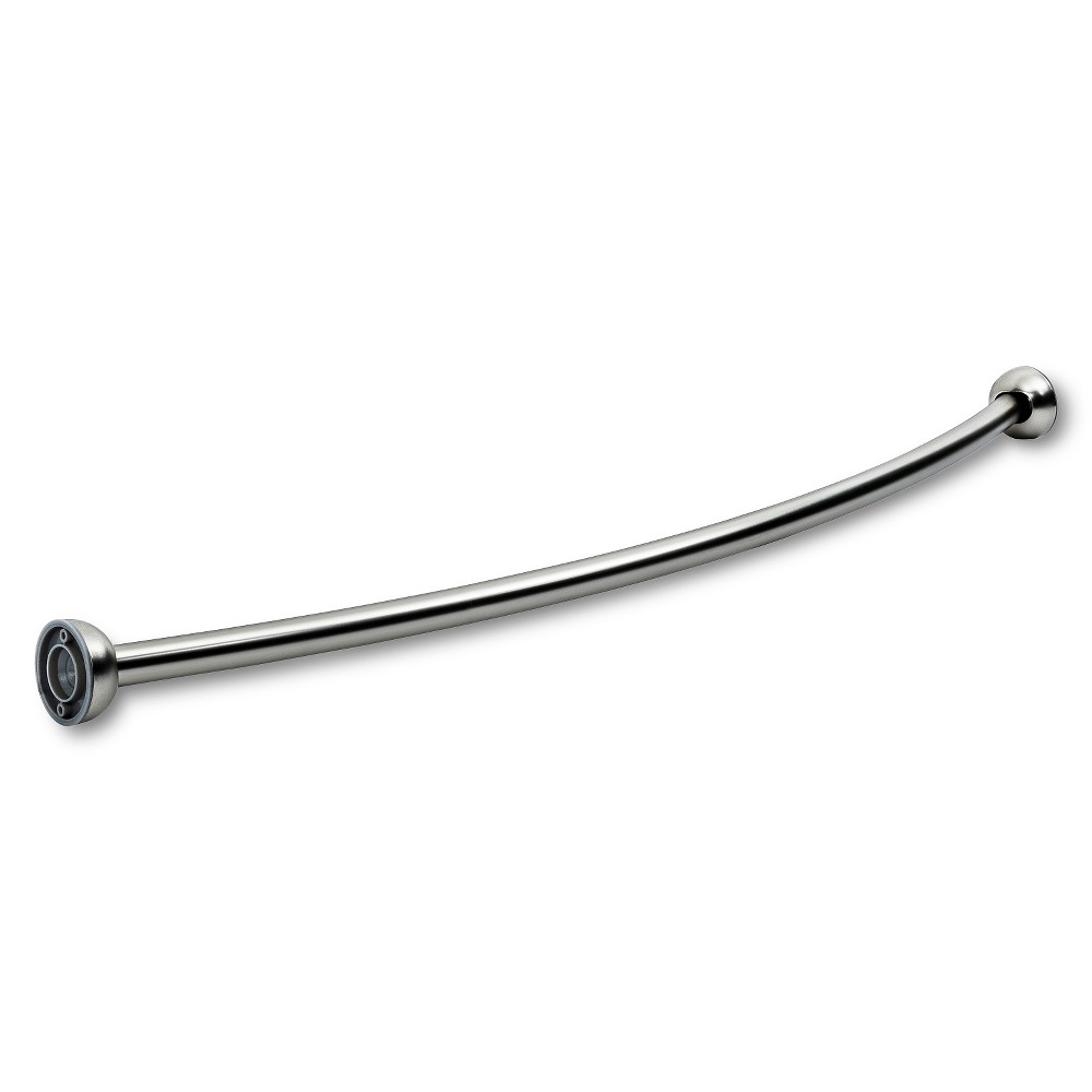 UPC 073161055165 Permanent Curved Shower Curtain Rod Brushed Nickel