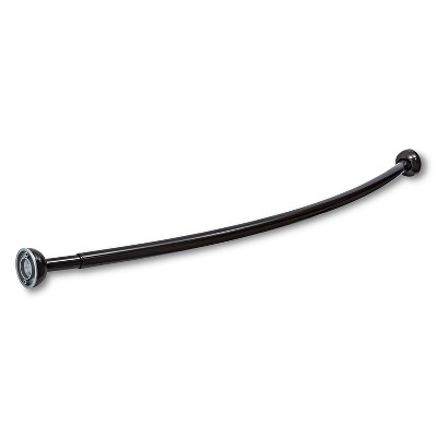 Permanent Curved Shower Curtain Rod Oil Rubbed Bronze Threshold