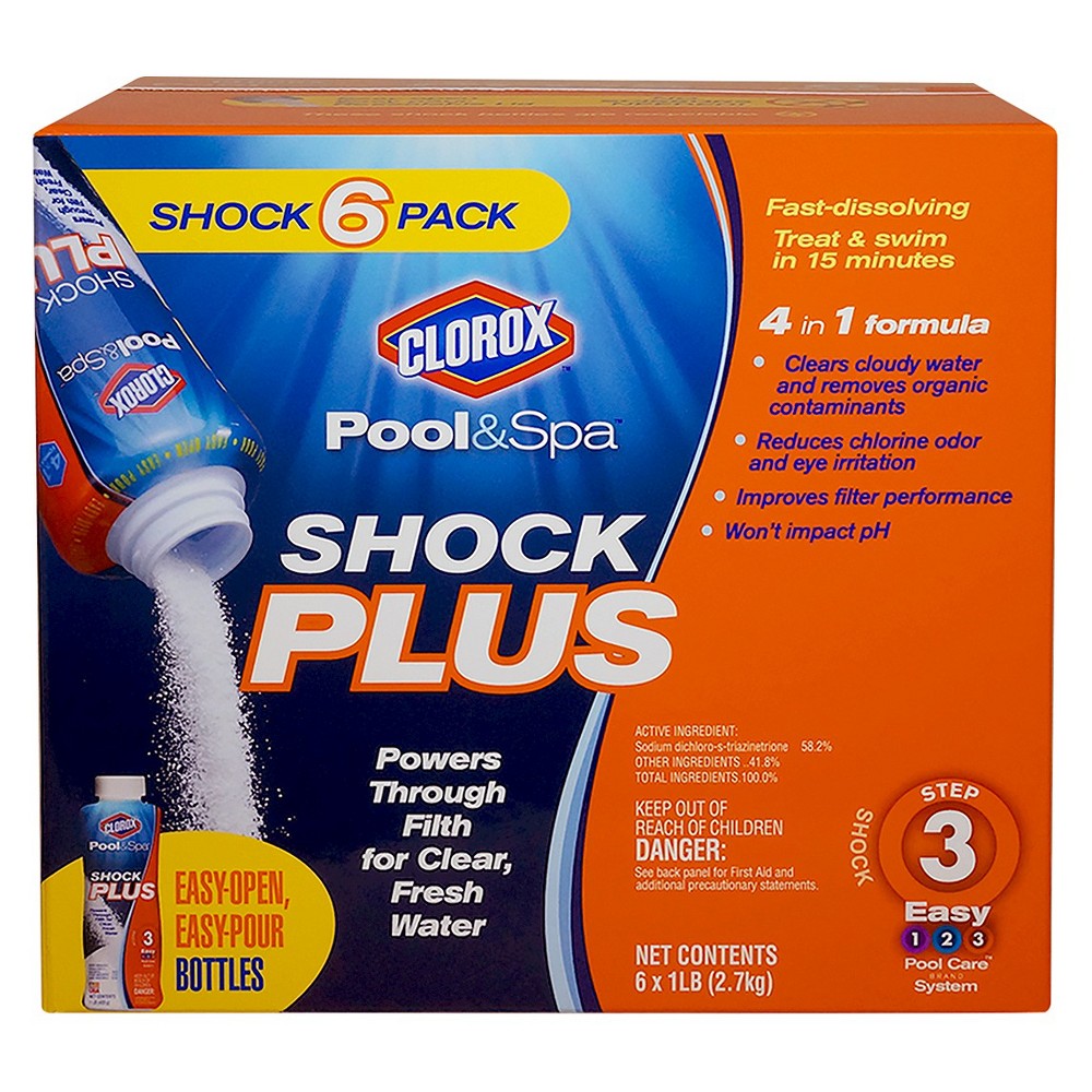 UPC 810821021586 product image for Clorox Pool&Spa Shock Plus 6 pack | upcitemdb.com