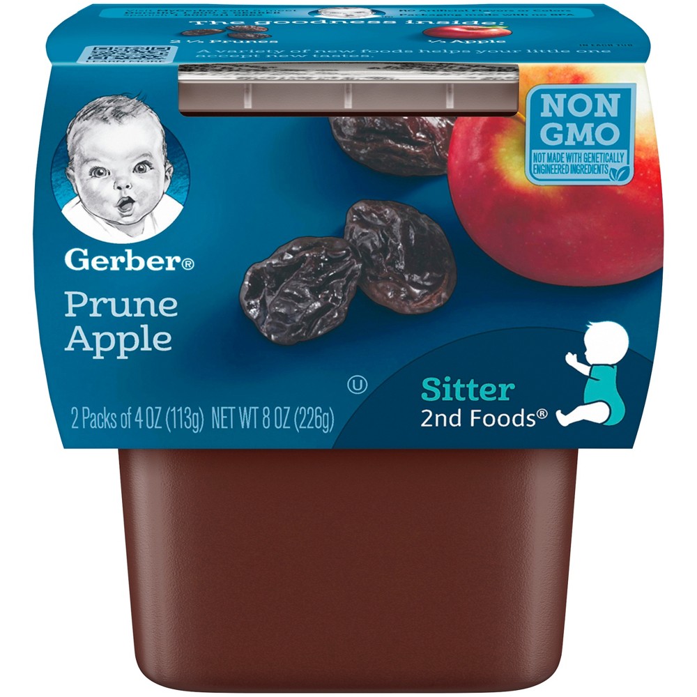 Gerber 2nd Foods Prune Apple Baby Food - 4oz (2ct)