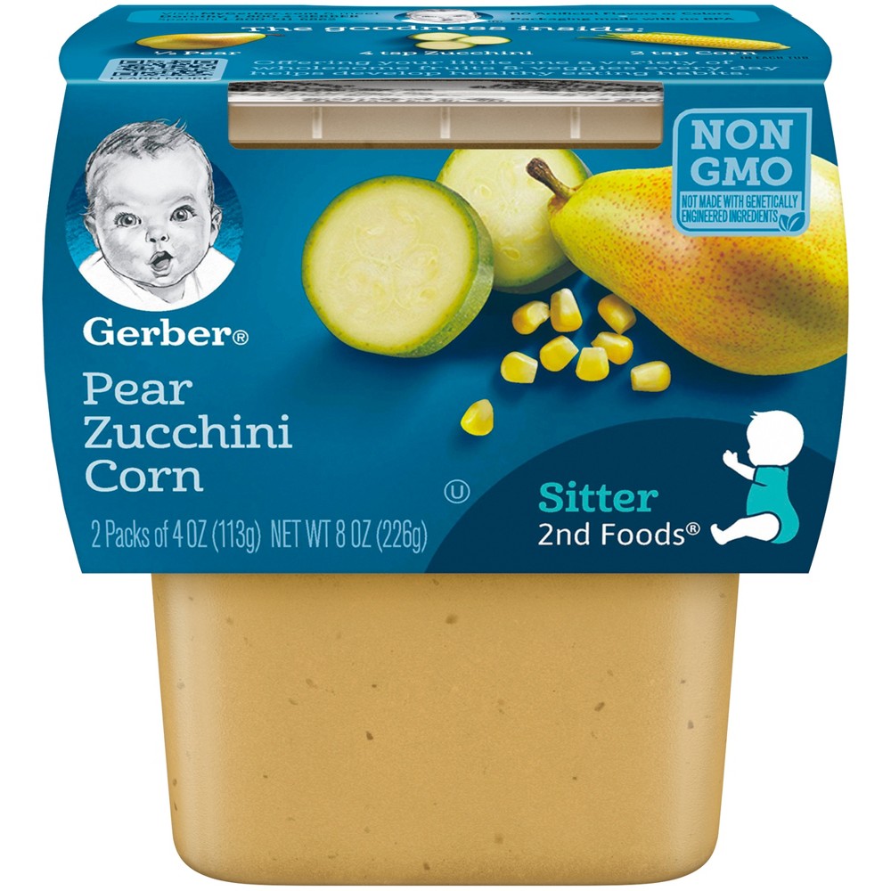 Gerber 2nd Foods Pear Zucchini Corn Baby Food - 4oz (2ct)