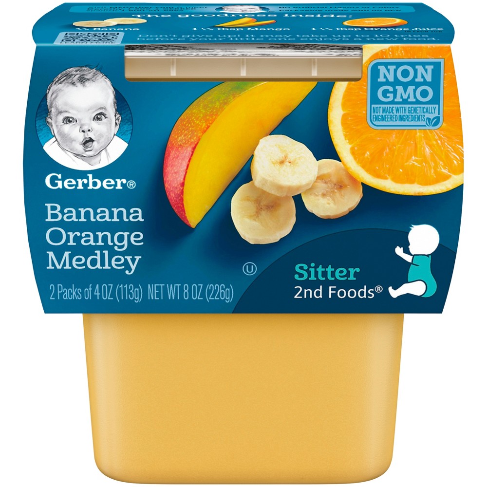 Gerber 2nd Foods Banana Orange Medley Baby Food - 4oz (2ct)