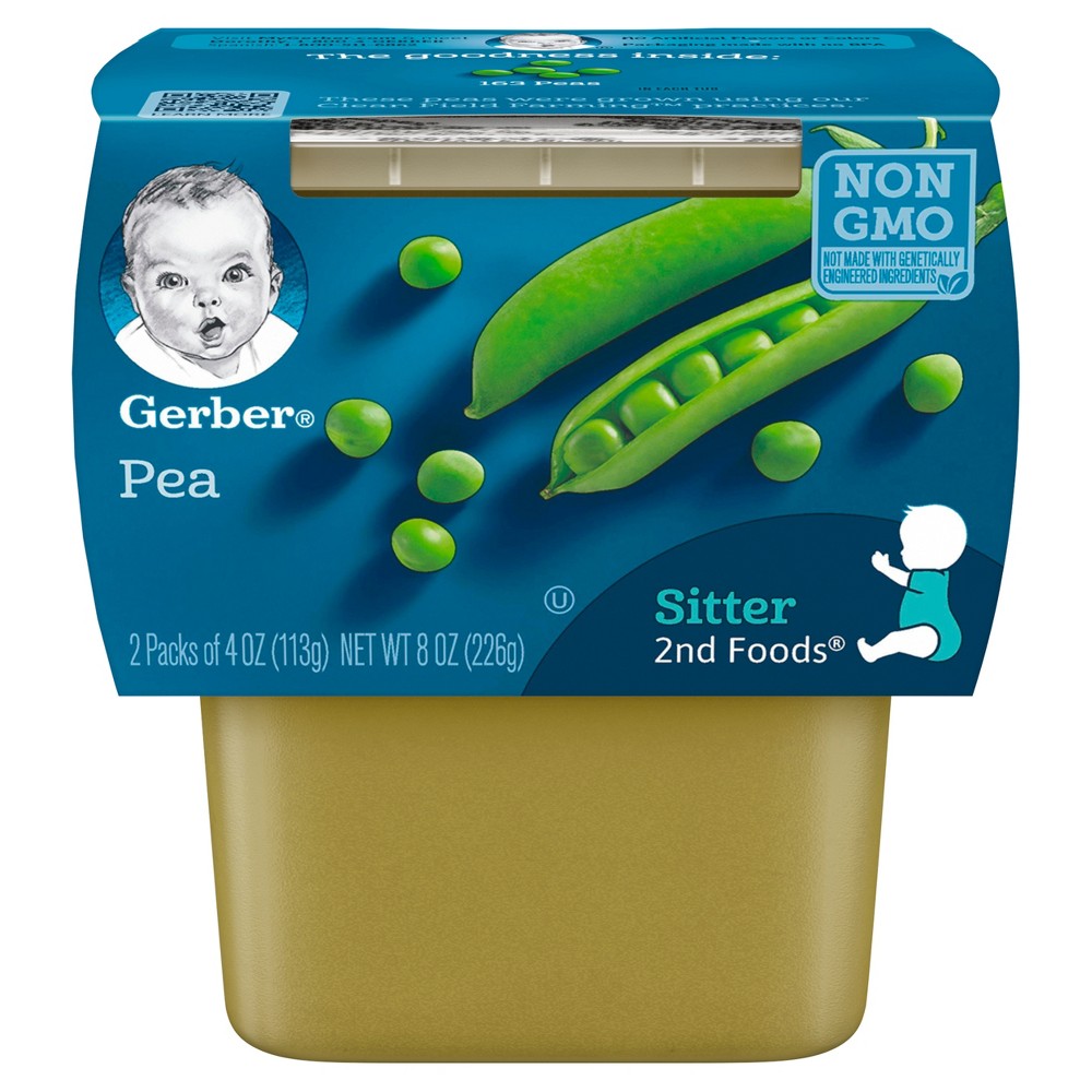 Gerber 2nd Foods Pea Baby Food - 4oz (2ct)