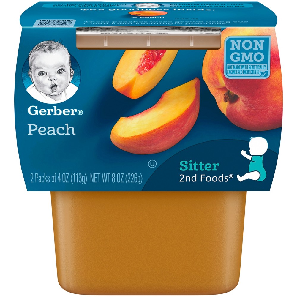 Gerber 2nd Foods Peach Baby Food - 4oz (2ct)