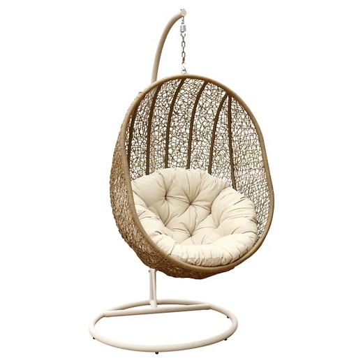 Cameron Outdoor Light Brown Wicker Swing Chair Target