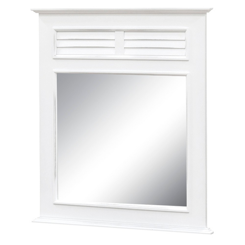 John Boyd Designs Outer Banks Collection Single Mirror - Bright White