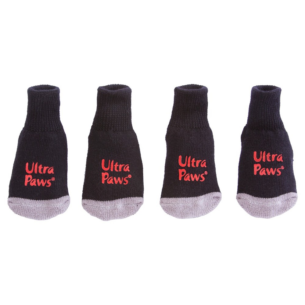 Ultra Paws Traction Dog Socks - Black - Medium