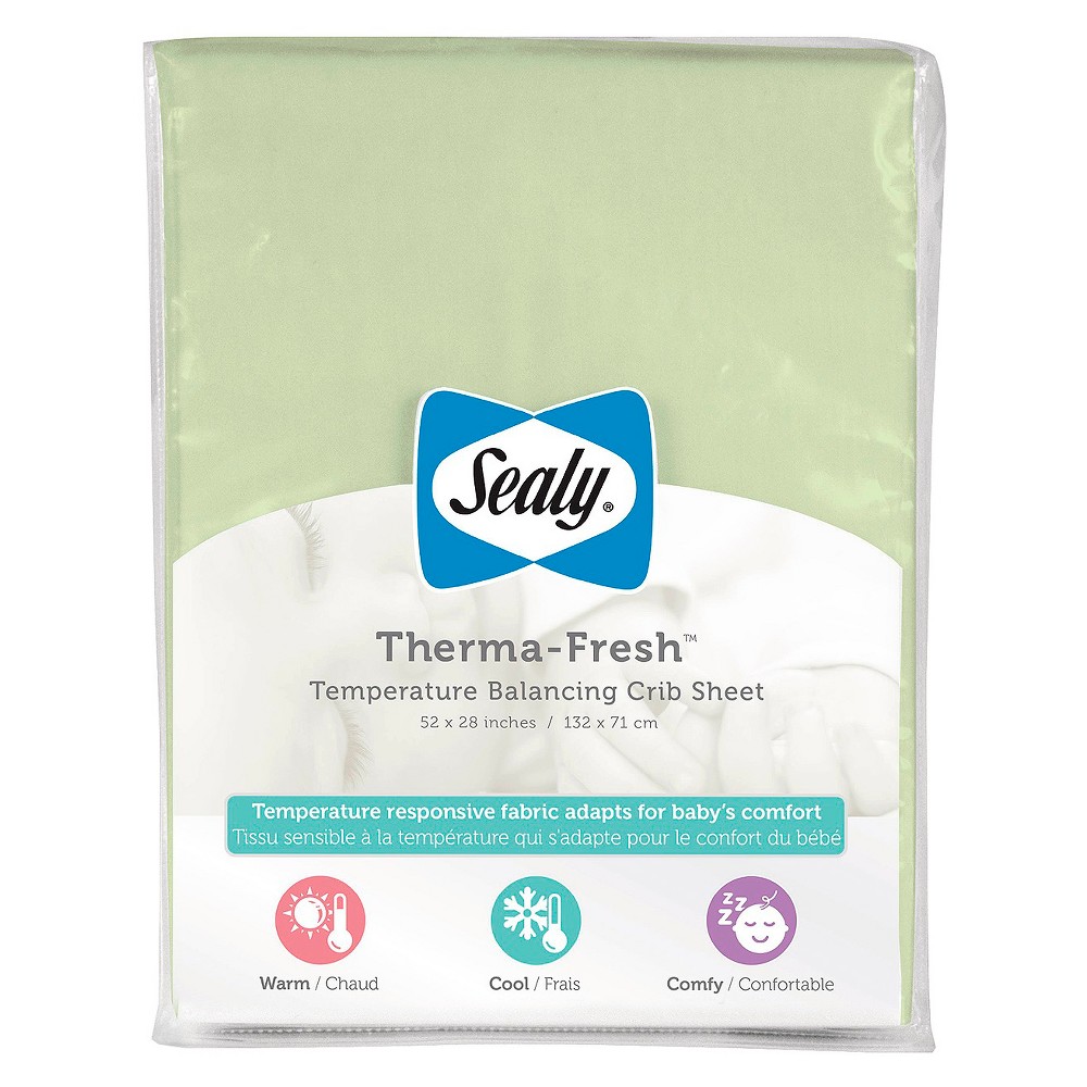 Sealy Therma-Fresh Cooling Crib Sheet - Green