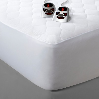 Biddeford Quilted Heated Mattress Pad White Queen Target