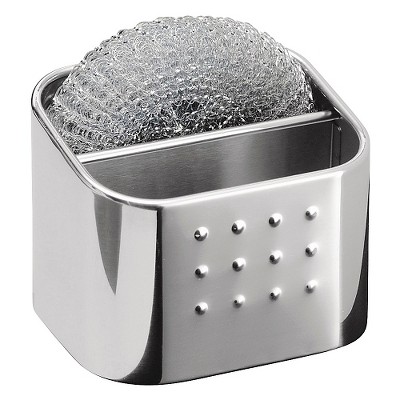 InterDesign Forma Stainless Steel Scrub Hub Sponge Caddy Polished