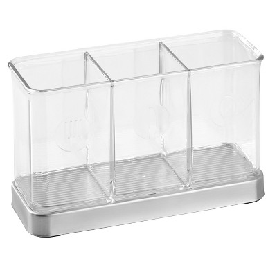 InterDesign Forma Stainless Steel Flatware Organizer Clear