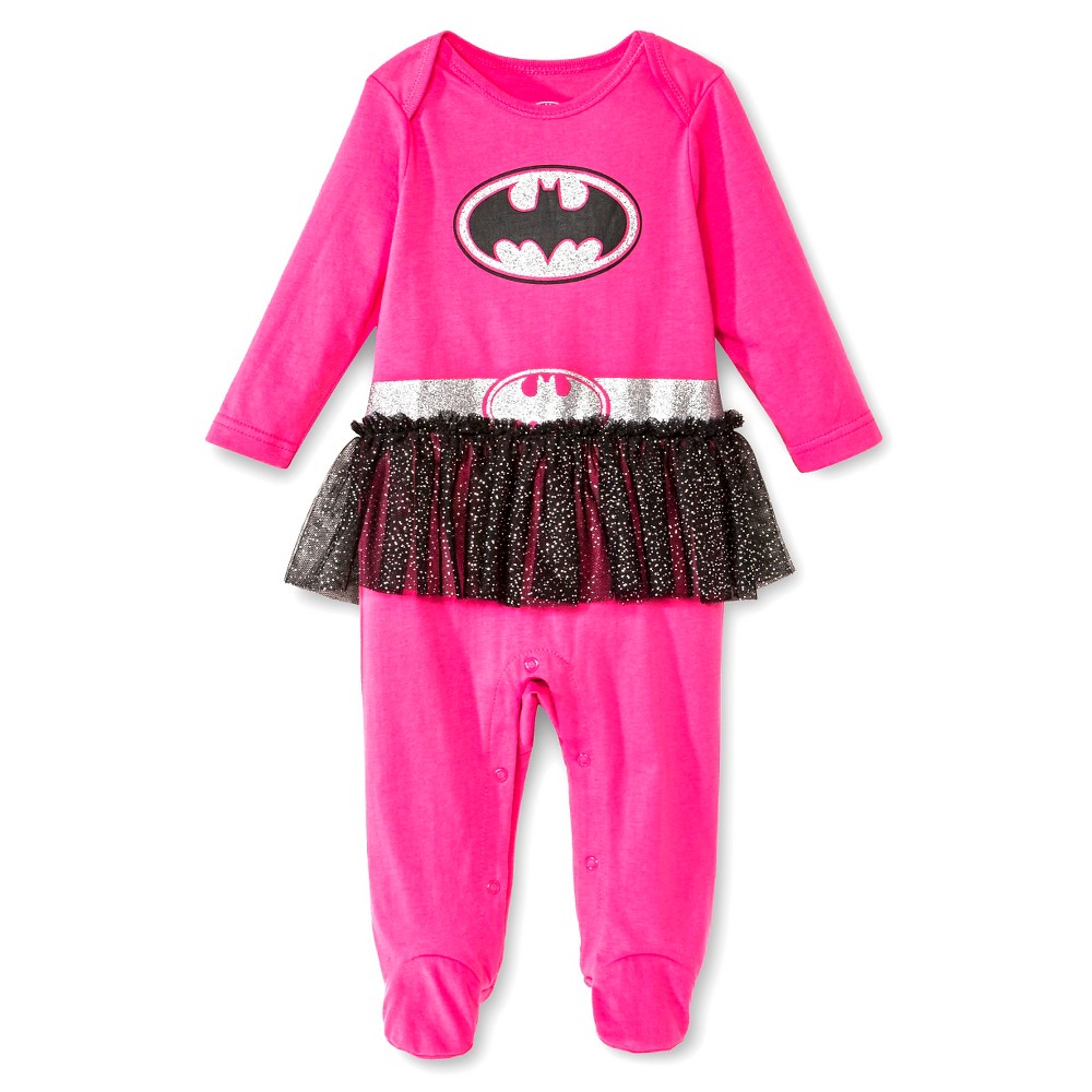 Bat Girl Baby Girls Coveralls with Tutu - Pink 6-9 M
