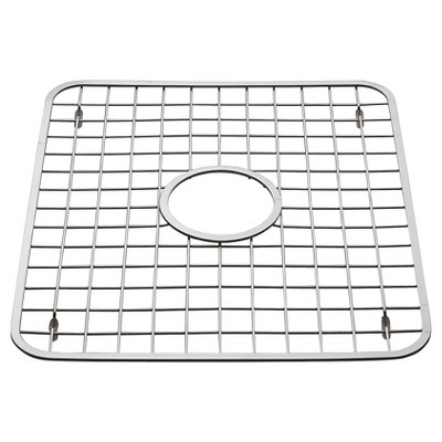 InterDesign Gia Stainless Steel Sink Grid with Drain Hole Regular Chrome
