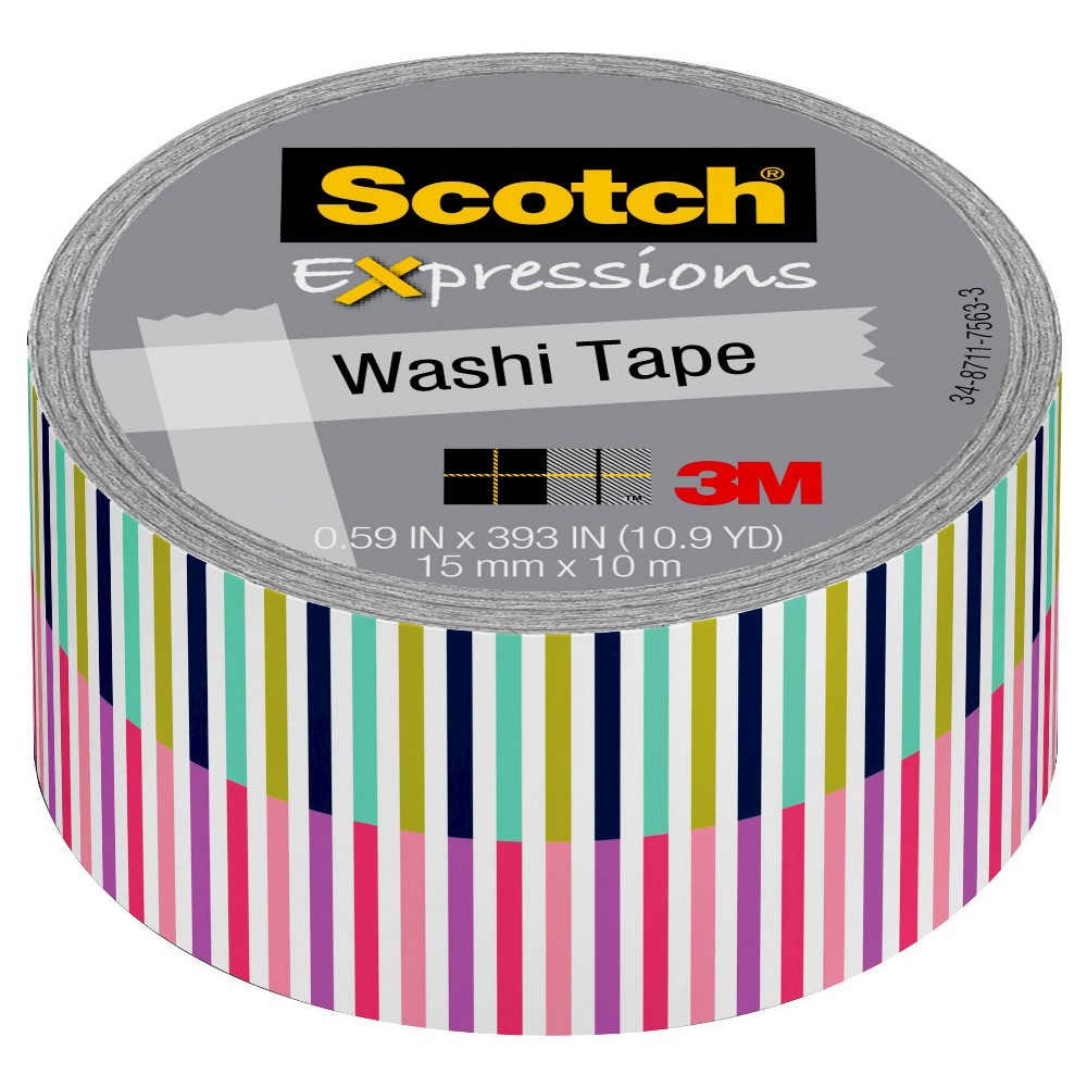 Scotch Washi Tape Funky Dots 10Mx15Mm, Multi-Colored