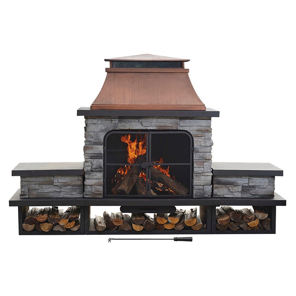 UPC 846822003955 product image for Outdoor Fireplace: Sunjoy Stately Fireplace | upcitemdb.com