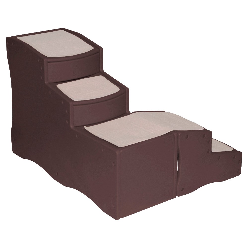 Pet Gear Easy Step Bed Stair, Brown, 37.5L x 14W x 26H in