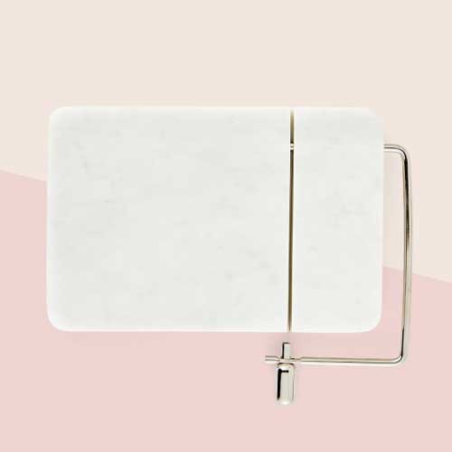 9" x 6" Marble Cheese Slicer Cutting Board White - Threshold™