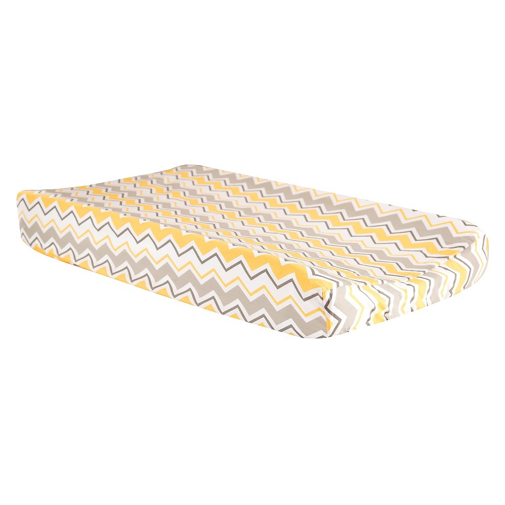 Trend Lab Changing Pad Covers - Gray & Yellow Zig Zag, Yelllow