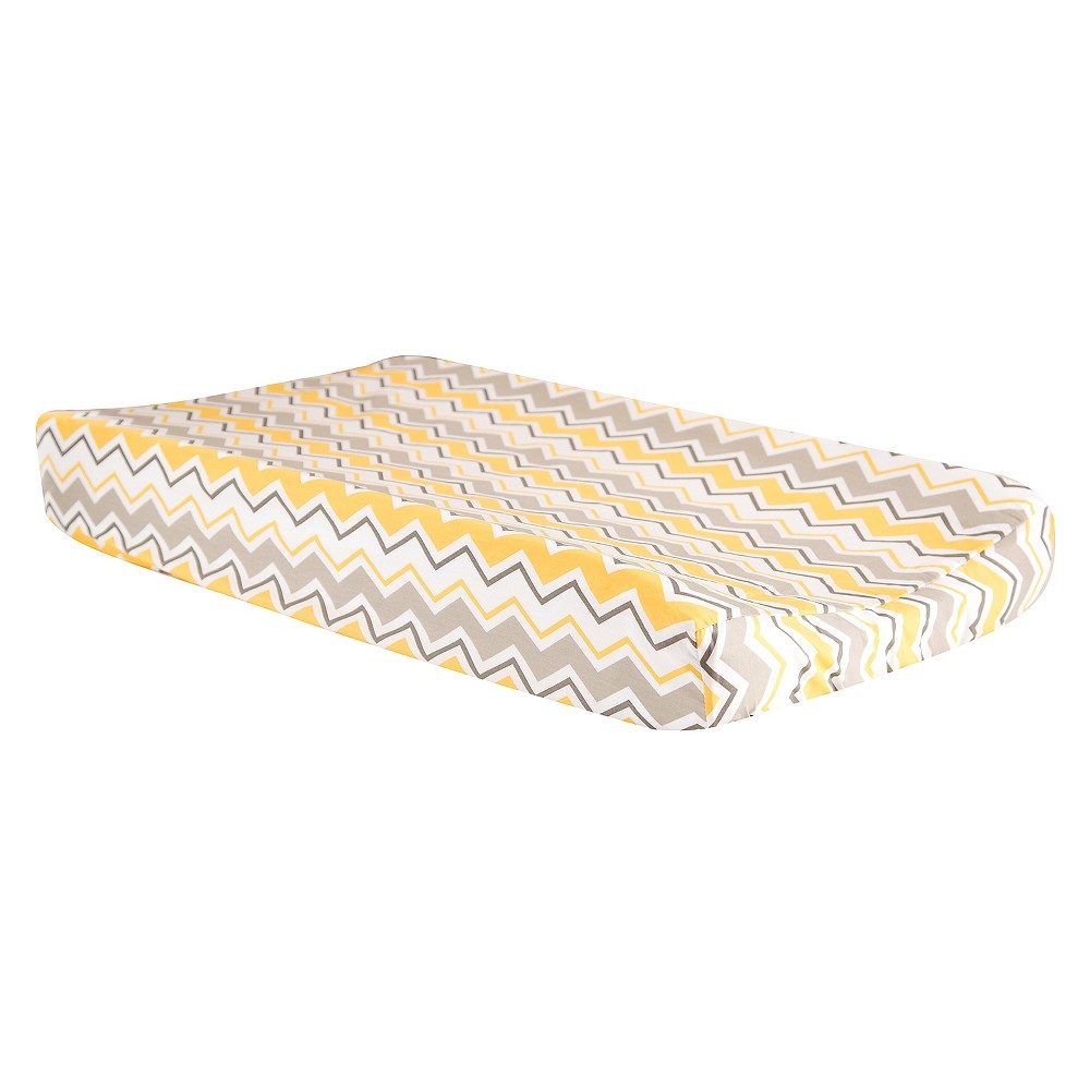 Trend Lab Changing Pad Covers - Gray & Yellow Zig Zag, Yelllow