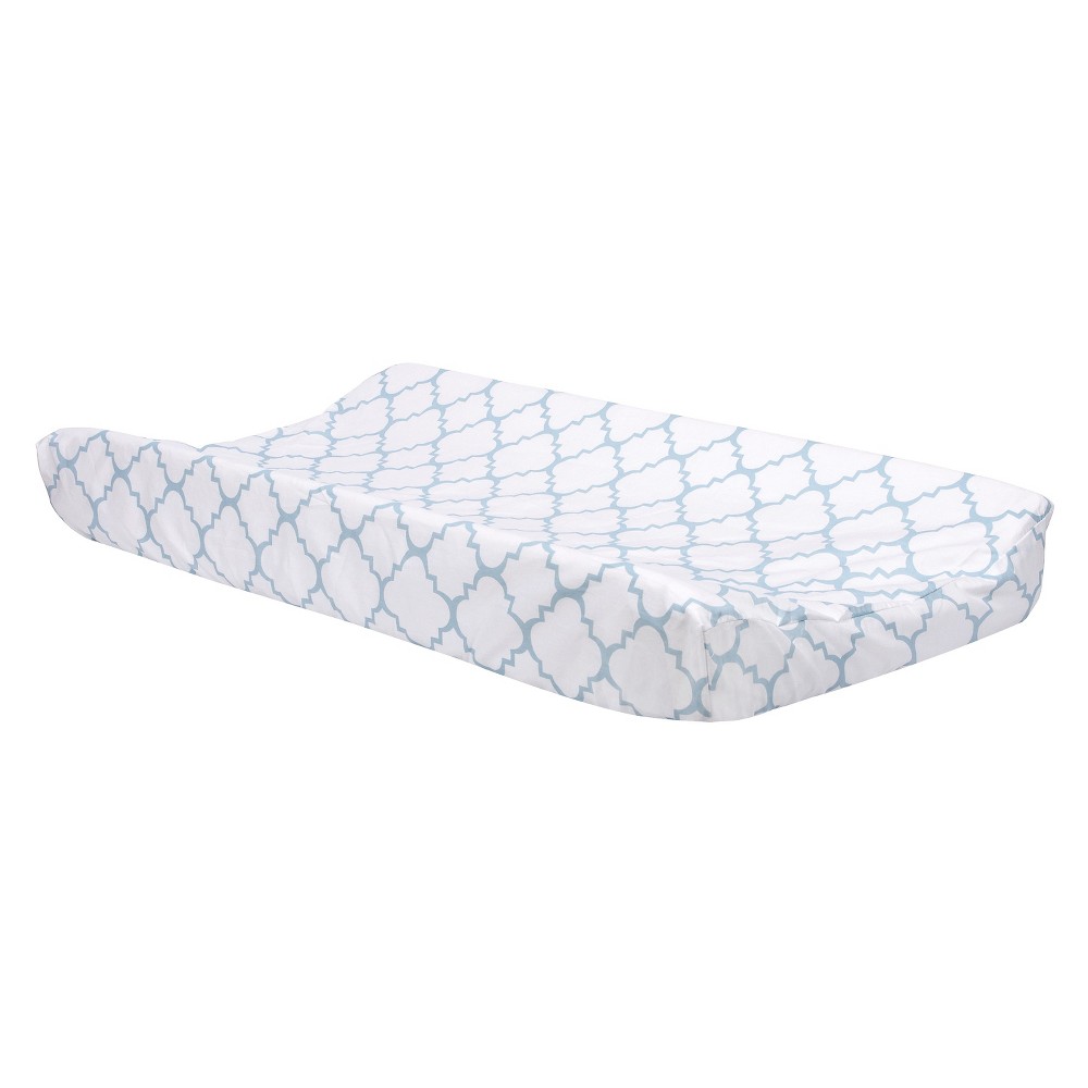 Trend Lab Changing Pad Covers - Blue Lattice, White