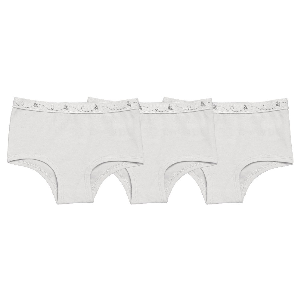 Burts Bees Baby Toddler Girls Hipsters - White 6-6X