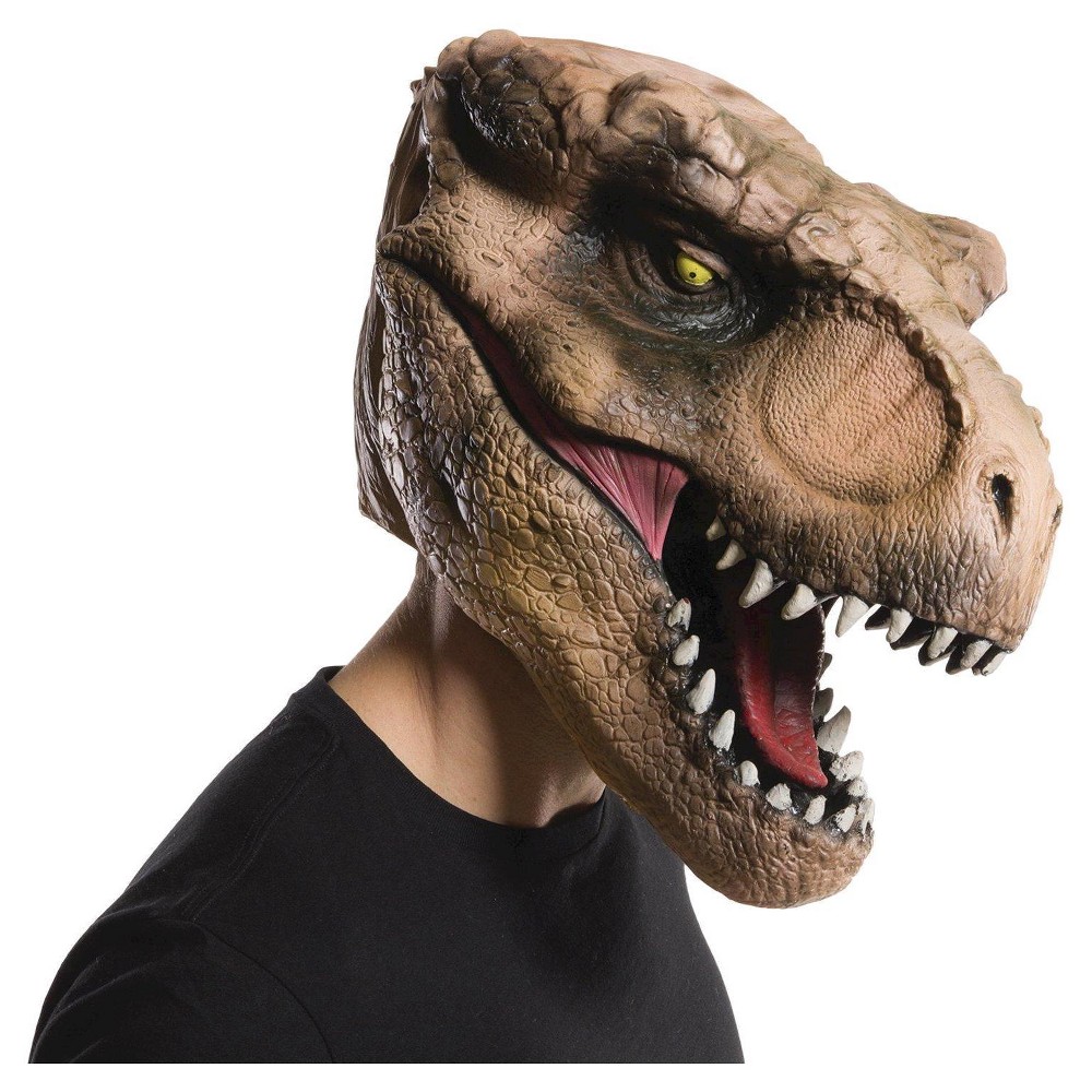 Jurassic World Adult T-Rex Overhead Mask, Adult Unisex, Brown