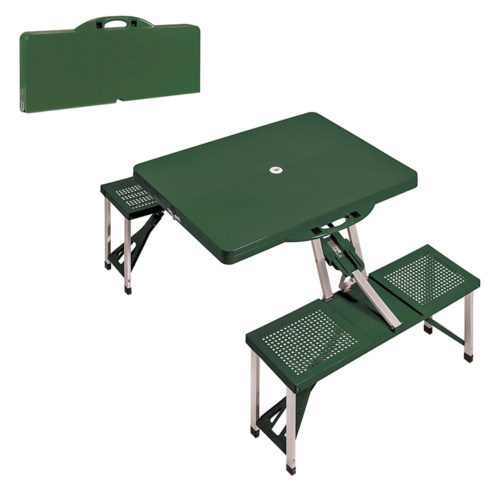 Portable Picnic Table and Seats - Green