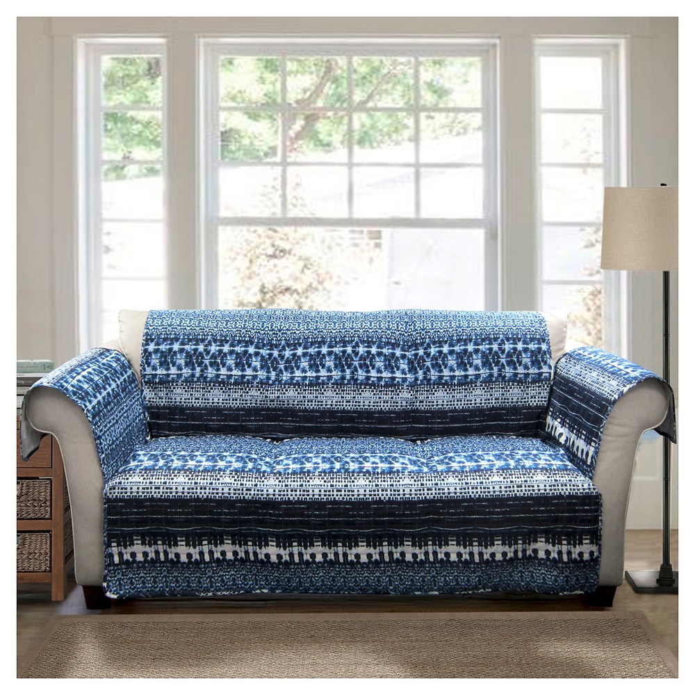 Navy (Blue) Lambert Tie Dye Furniture Protectors Loveseat Slipcover