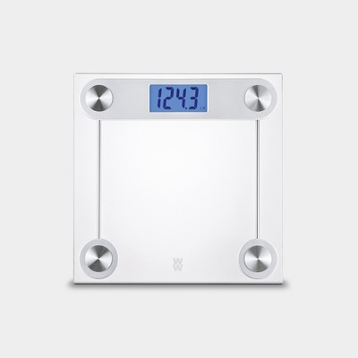 American Weigh Scales Clear Tempered Glass High Precision Digital Large Lcd  Display Bathroom Body Weight Scale 330lb Capacity : Target