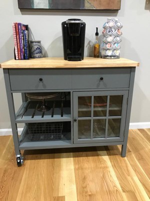 Windham Wood Top Kitchen Island Gray Threshold Target   4634d4bc733a64d6ba187813a1dac2a2