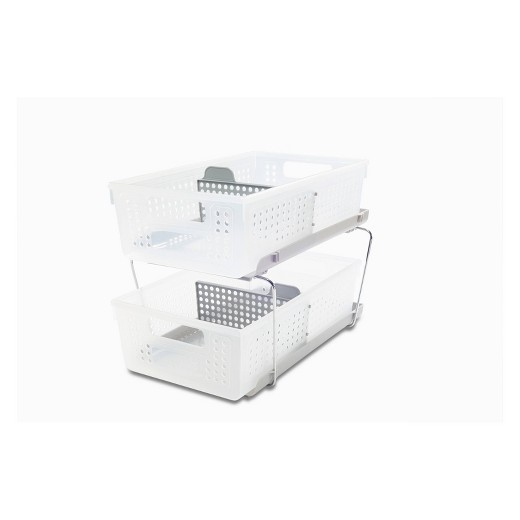 Madesmart 2Tier Organizer with Dividers Gray Target