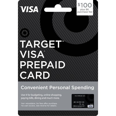 $100 Visa Prepaid Card - $100 + $6 Fee : Target